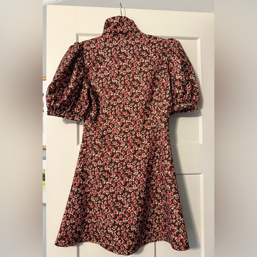 HYACINTH HOUSE
Brown & Red Floral Corduroy Front Zip Mini Dress - Picture 6 of 6